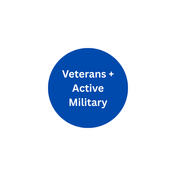 Veterans + Active Military Admission