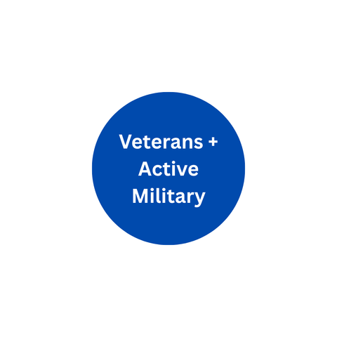 Veterans + Active Military Admission