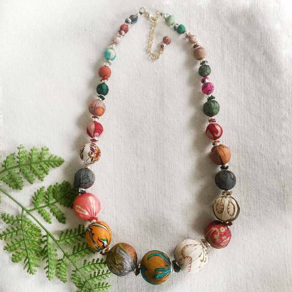 Sari Silk Graduated Necklace